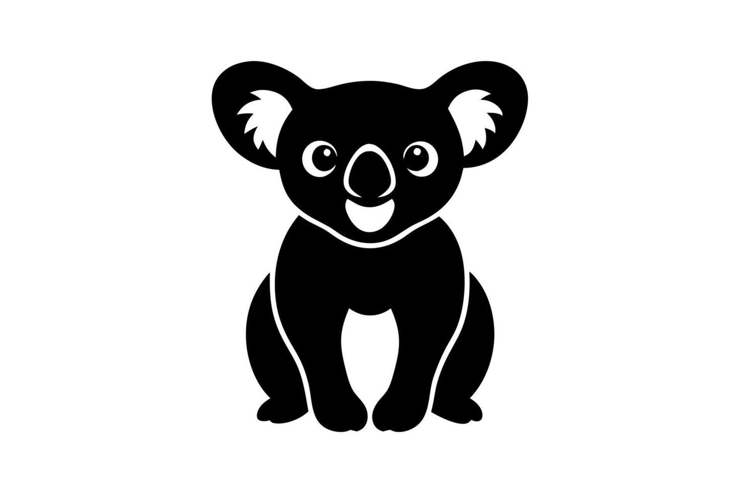 Funny Koala Illustration, Cartoons, Clipart, and Line Art Design on White Background, Funny Koala illustration, cartoon, clipart, and line art design on a white background vector