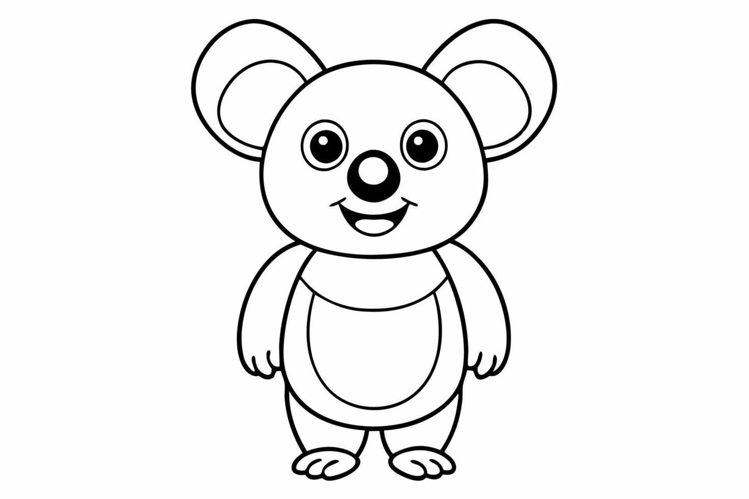 Funny Koala Illustration, Cartoons, Clipart, and Line Art Design on White Background, Funny Koala illustration, cartoon, clipart, and line art design on a white background vector