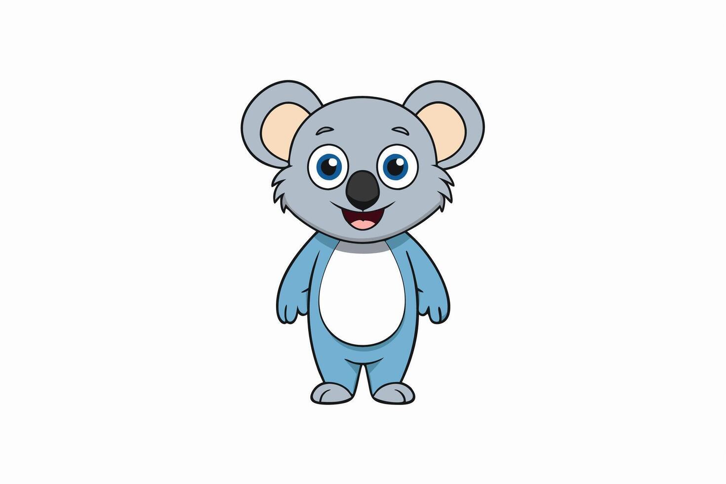 Funny Koala Illustration, Cartoons, Clipart, and Line Art Design on White Background, Funny Koala illustration, cartoon, clipart, and line art design on a white background vector