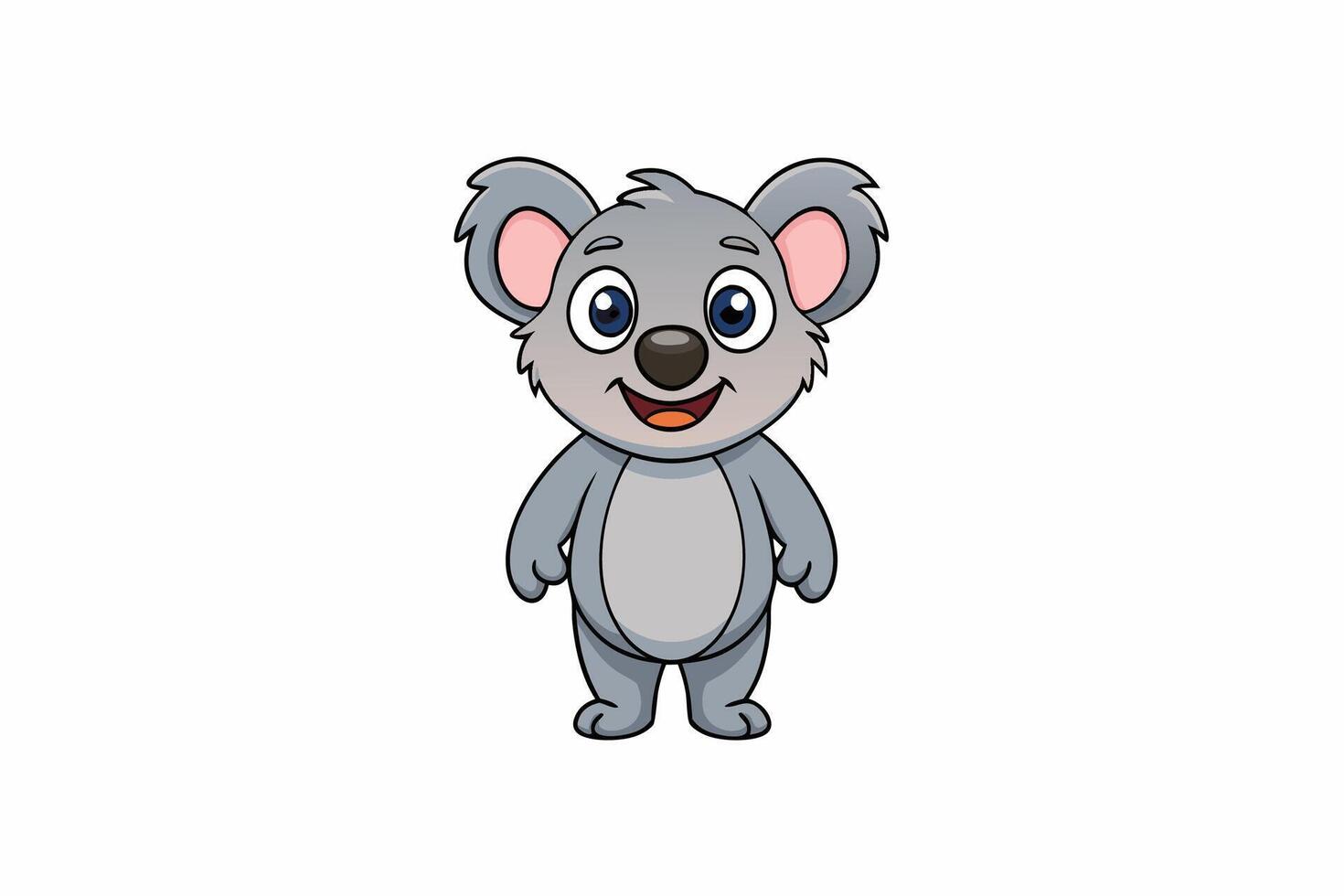 Funny Koala Illustration, Cartoons, Clipart, and Line Art Design on White Background, Funny Koala illustration, cartoon, clipart, and line art design on a white background vector