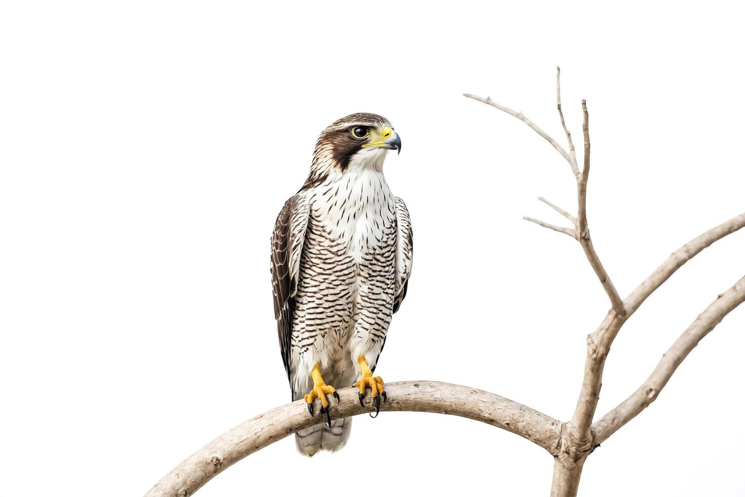 Peregrine Falcon Perched on Branch photo