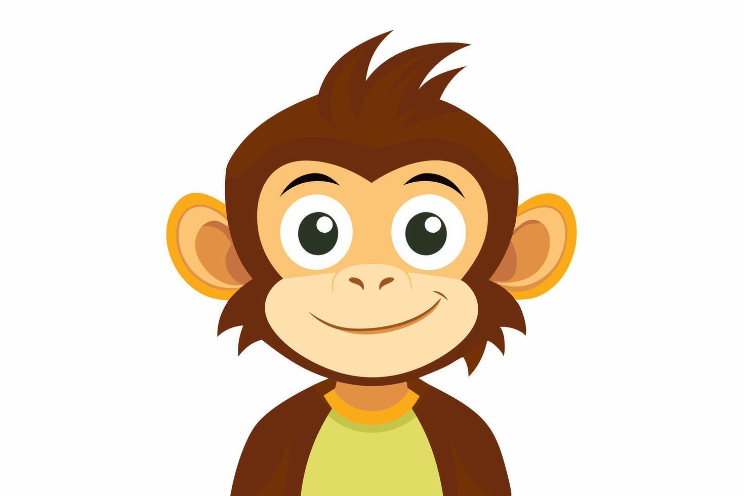 Funny Monkey Illustration on White Background Cartoons, Clipart, Line Art Design, Funny monkey illustration on white background, perfect for cartoons, clipart, and line art designs. vector