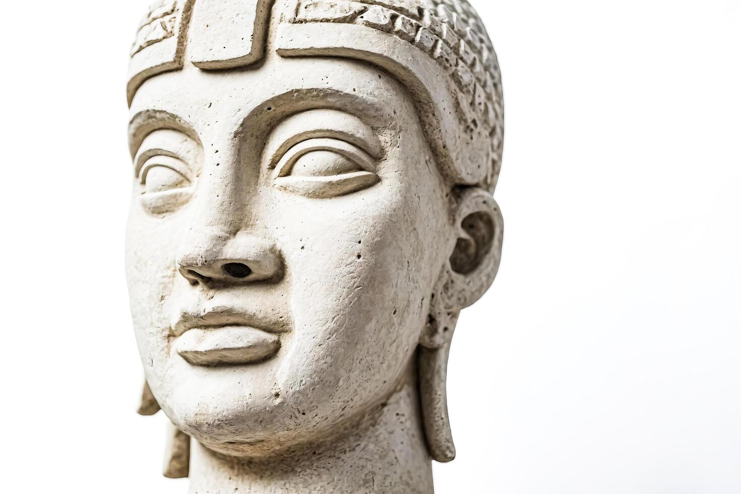 Close-up of a Stone Buddha Statue photo