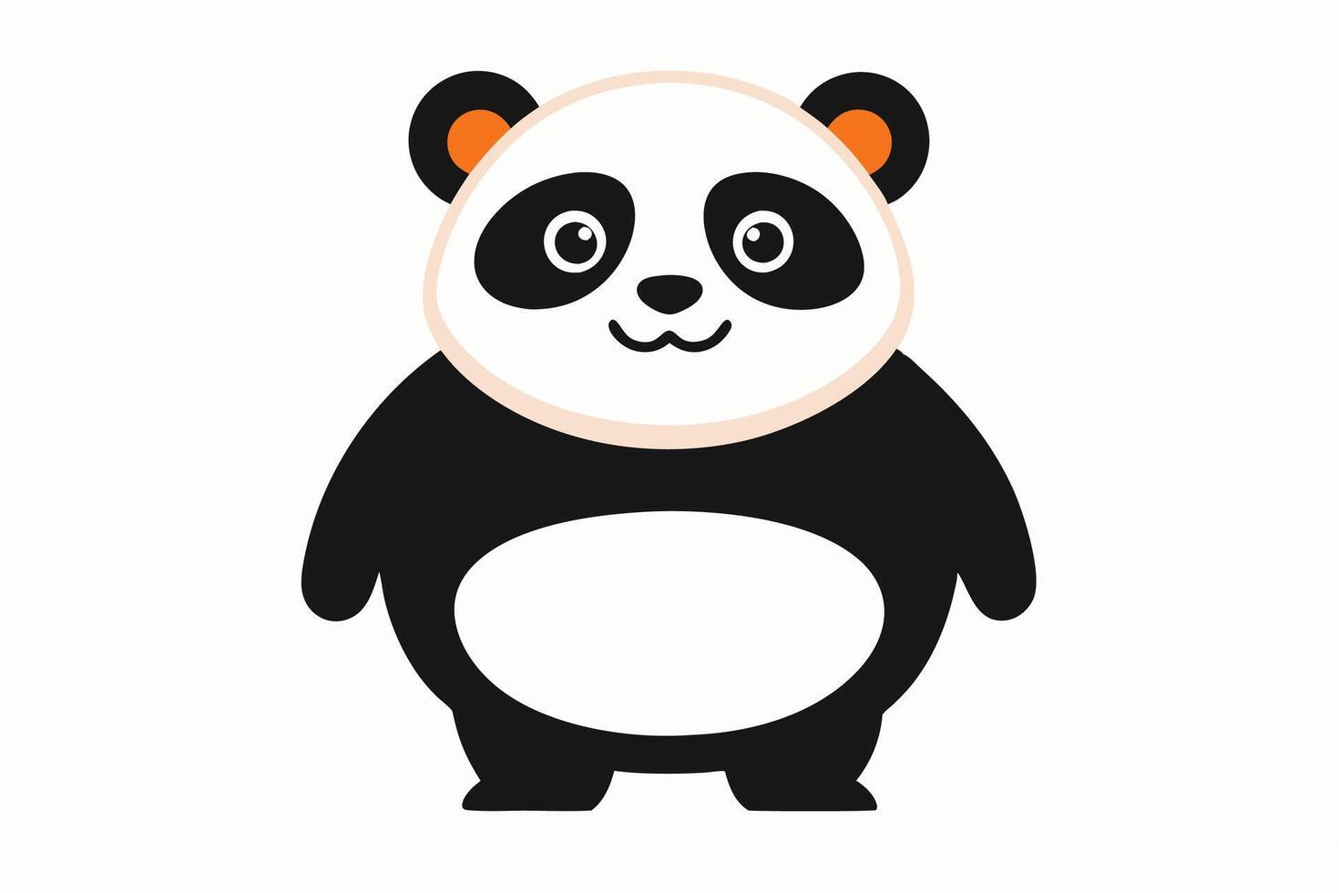 Funny Panda Illustration on White Background Cartoon, Clipart, Line Art Design, Funny panda illustration on white background, perfect for cartoons, clipart, and line art designs vector