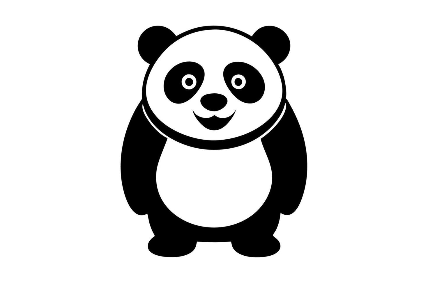 Funny Panda Illustration on White Background Cartoon, Clipart, Line Art Design, Funny panda illustration on white background, perfect for cartoons, clipart, and line art designs vector