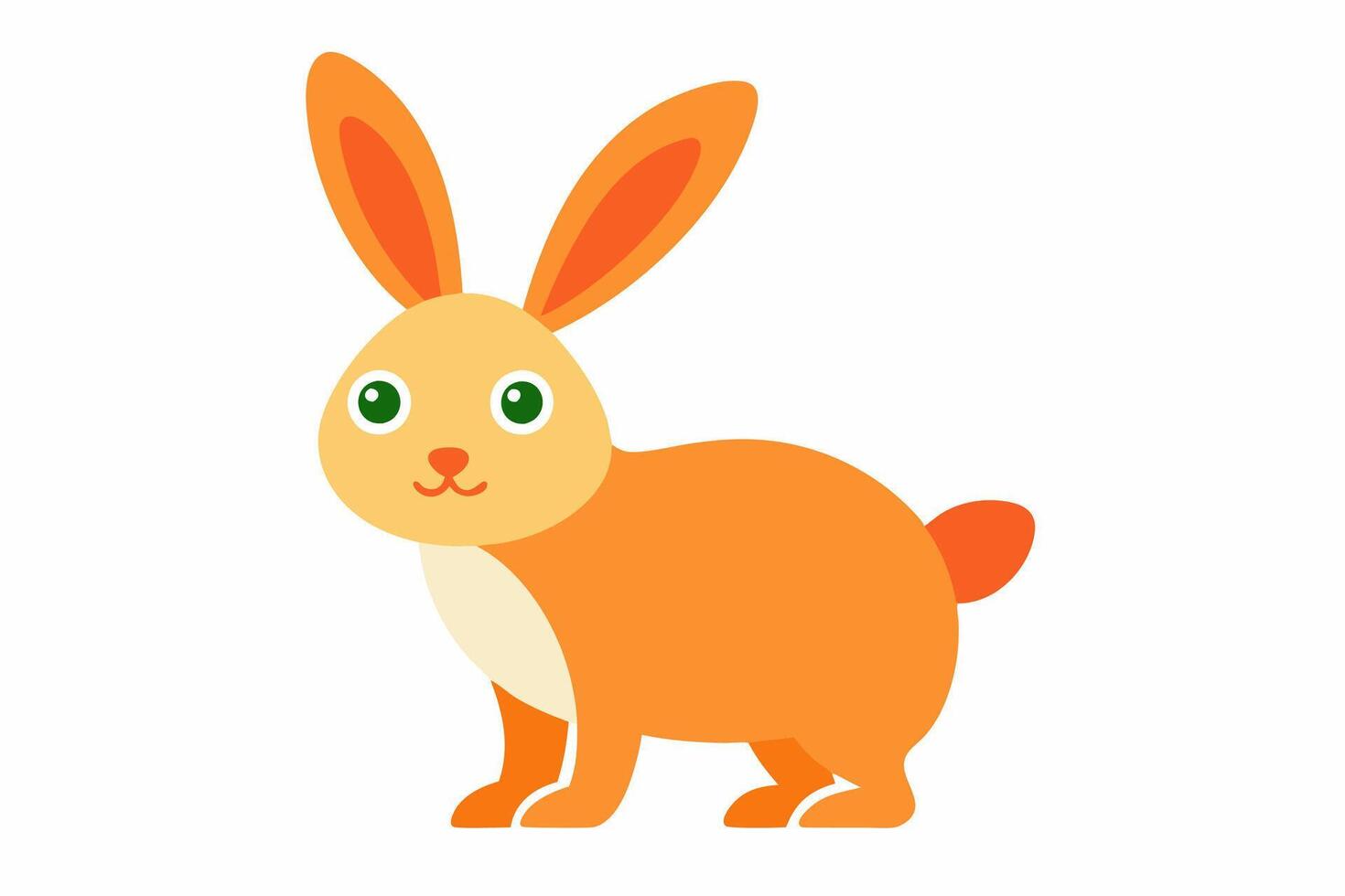 Funny Rabbit with White Background Illustration, Cartoons, Clipart, and Line Art Design, Adorable funny rabbit illustration, perfect for cartoons, clipart, and line art designs vector