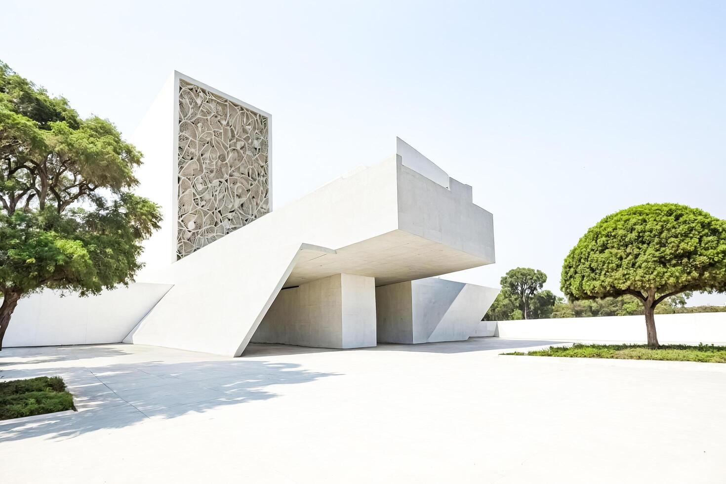 Modern Architecture with Geometric Shapes photo