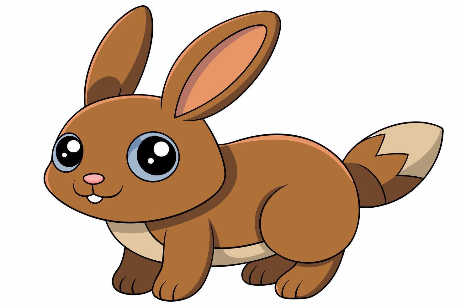 Funny Rabbit with White Background Illustration, Cartoons, Clipart, and Line Art Design, Adorable funny rabbit illustration, perfect for cartoons, clipart, and line art designs vector