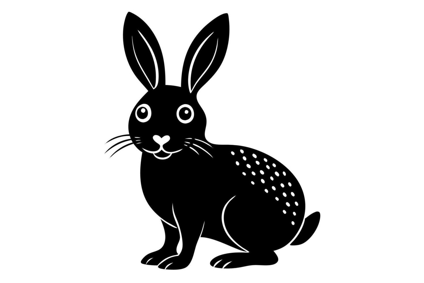 Funny Rabbit with White Background Illustration, Cartoons, Clipart, and Line Art Design, Adorable funny rabbit illustration, perfect for cartoons, clipart, and line art designs vector