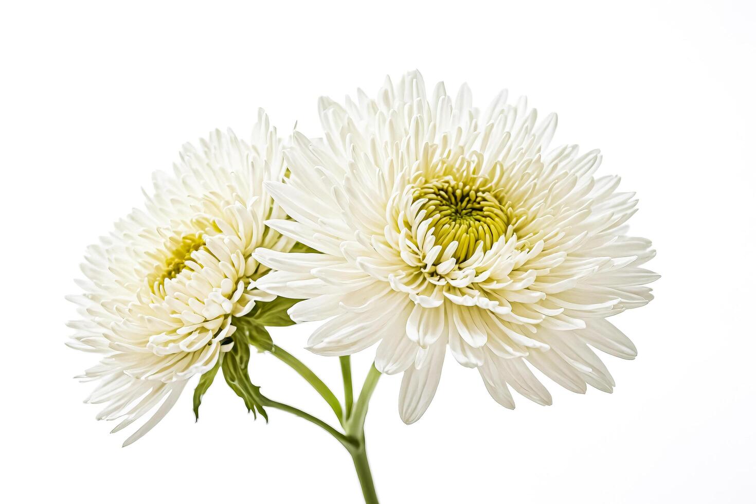 Two White Flowers on a White Background photo