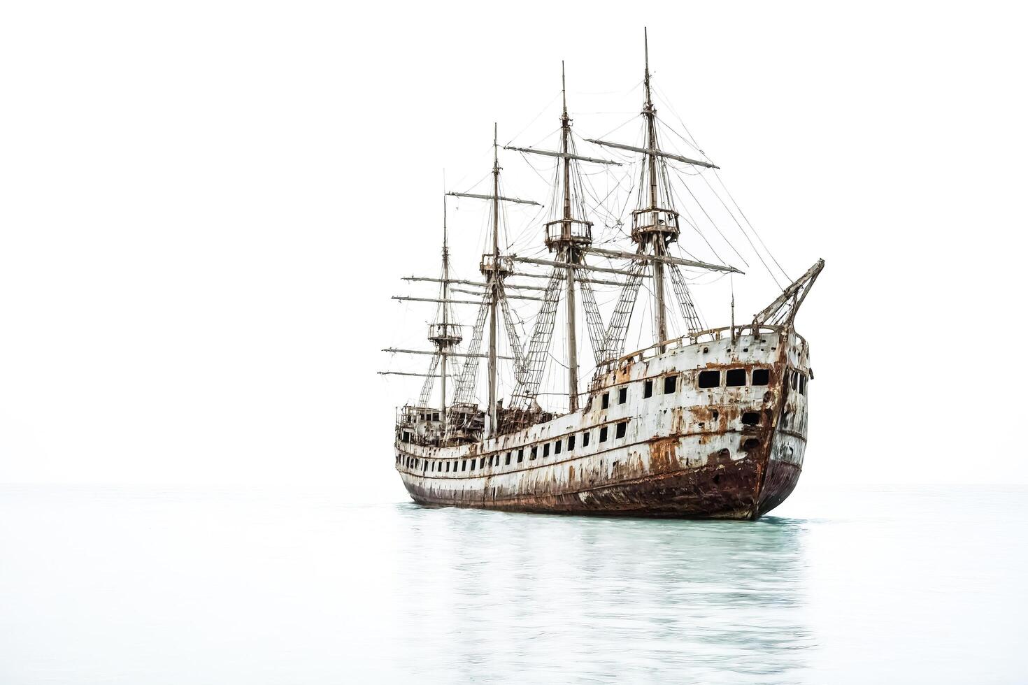 Rusty Ship in Calm Waters photo