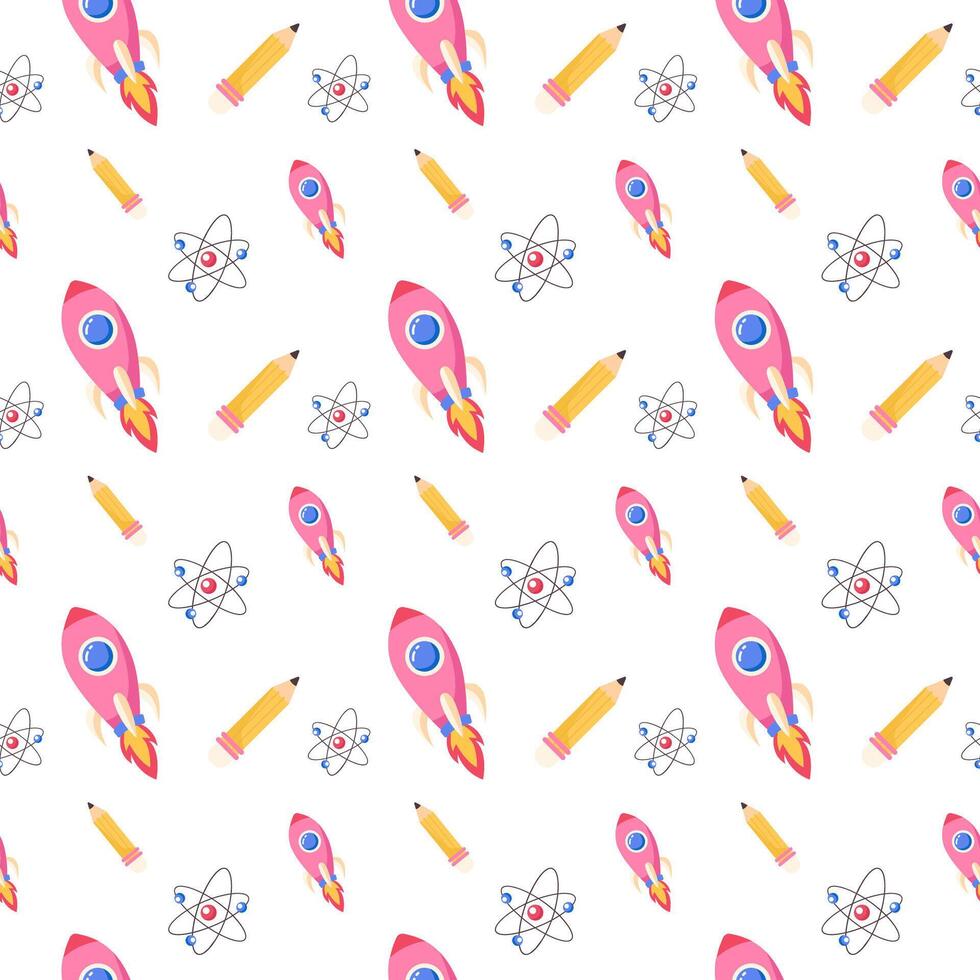seamless pattern for back to school season, seamless pattern for school season vector