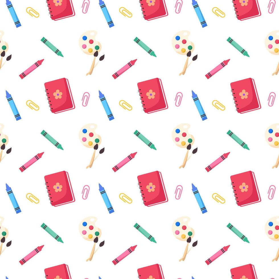 seamless pattern for back to school season, seamless pattern for school season vector