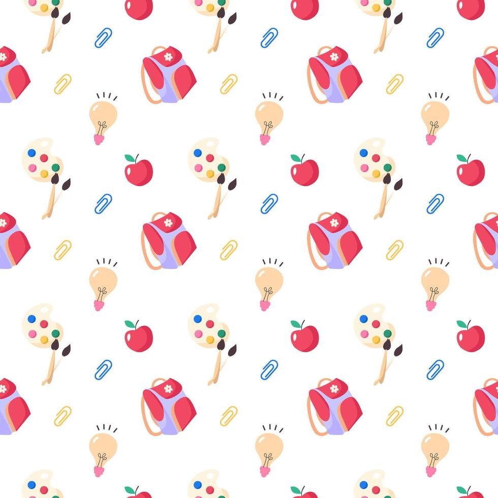 seamless pattern for back to school season, seamless pattern for school season vector