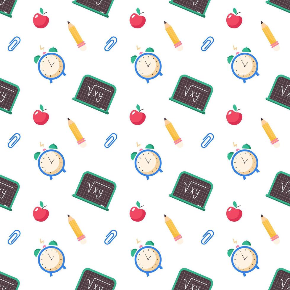 seamless pattern for back to school season, seamless pattern for school season vector