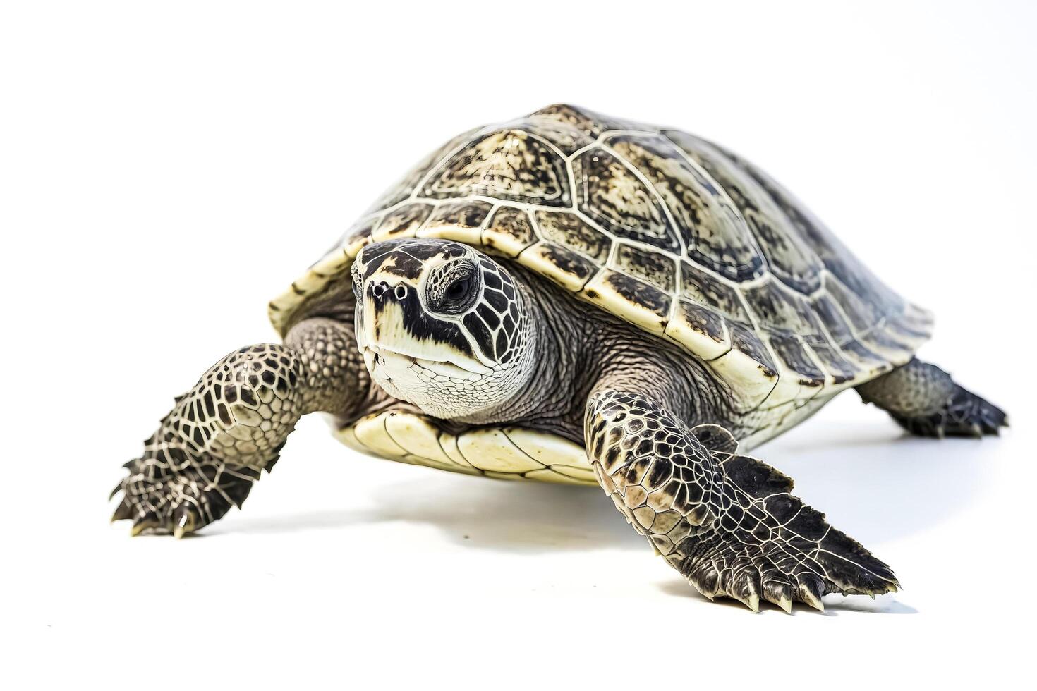 Sea Turtle on White Background photo