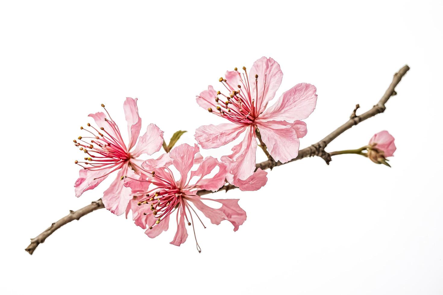 Delicate Pink Blossom on a Branch photo