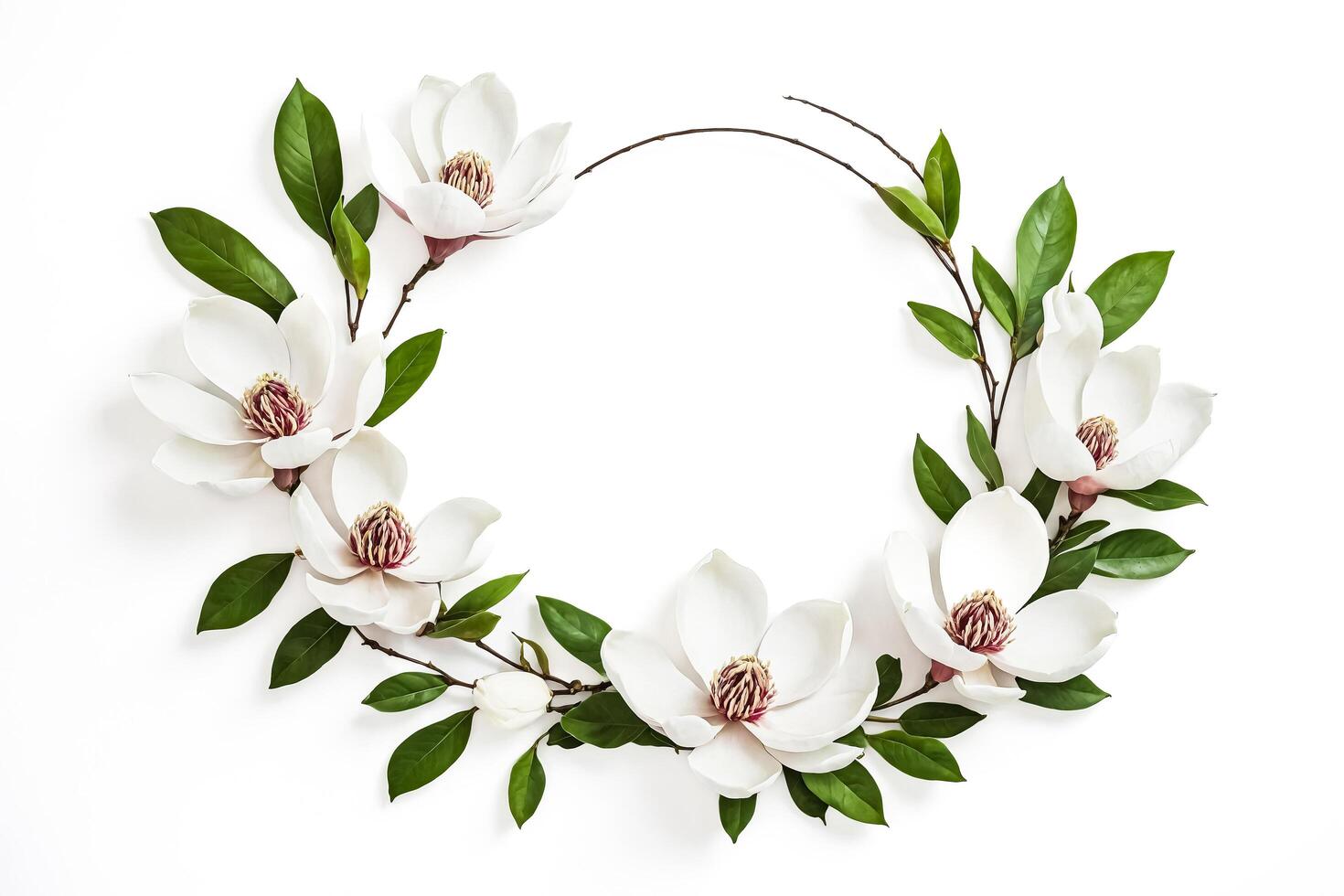 Magnolia Flower Wreath photo