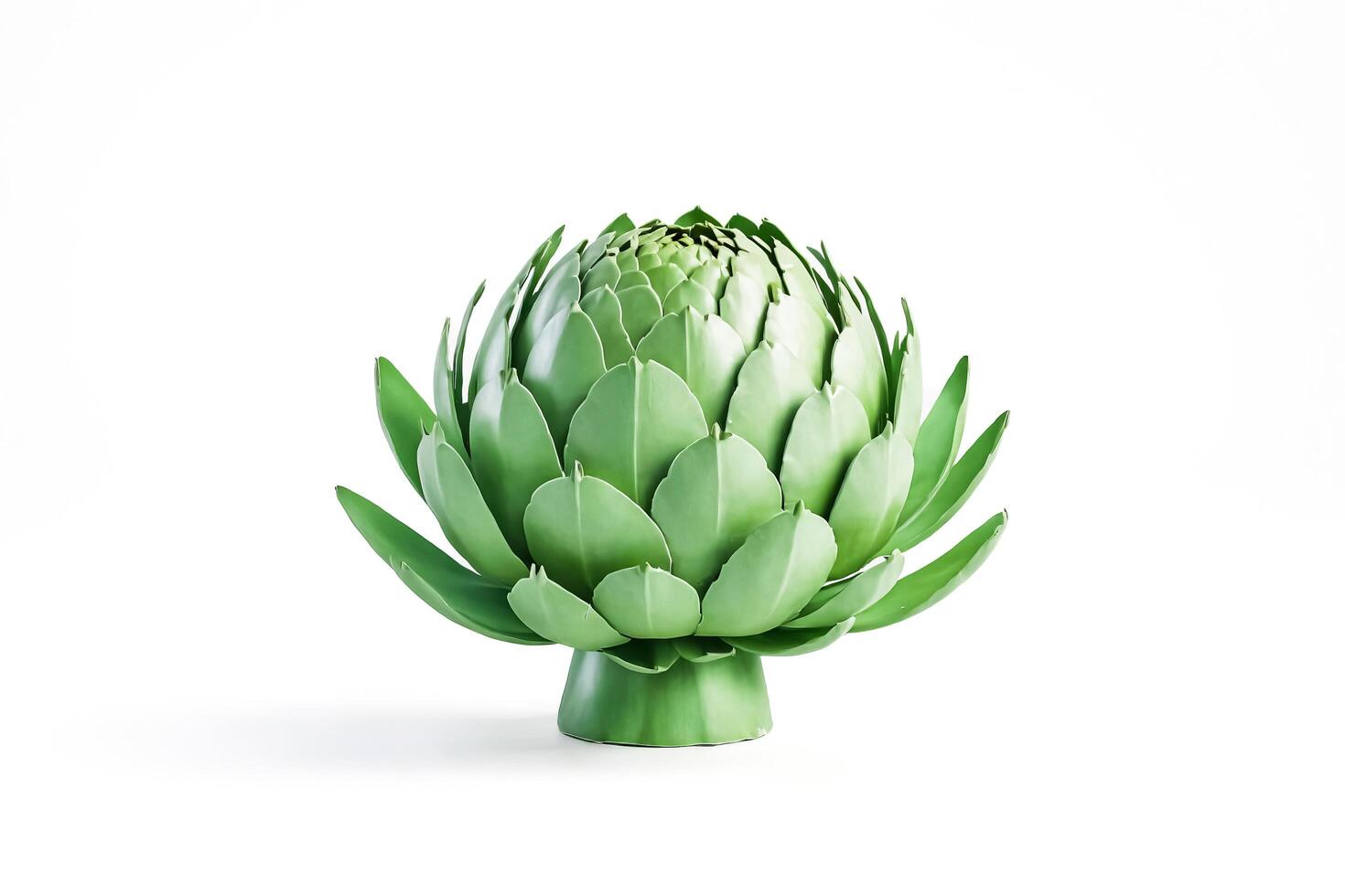 Single Artichoke Isolated on White Background photo