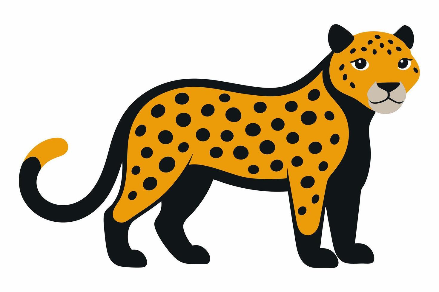 Funny Jaguar Illustration Cartoons, Clipart And Line Art Design on White Background, Funny Jaguar illustration in cartoons, clipart, and line art design on a white background vector