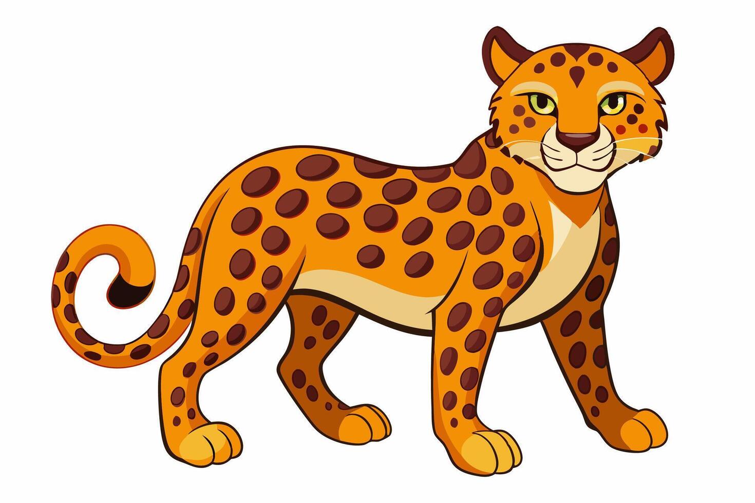 Funny Jaguar Illustration Cartoons, Clipart And Line Art Design on White Background, Funny Jaguar illustration in cartoons, clipart, and line art design on a white background vector