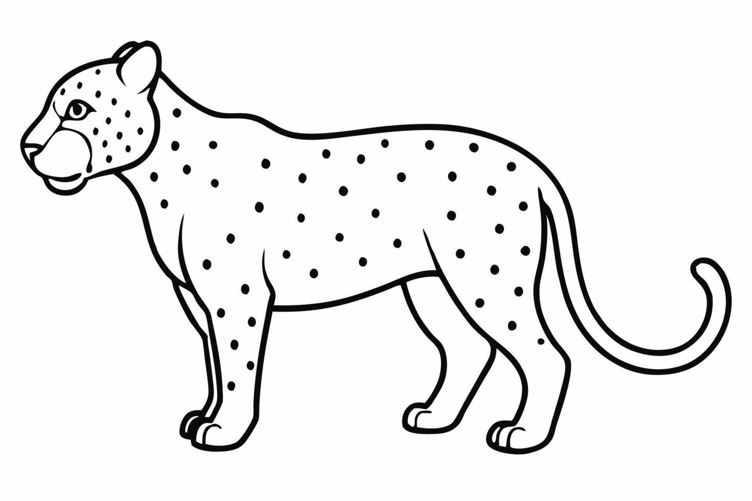 Funny Jaguar Illustration Cartoons, Clipart And Line Art Design on White Background, Funny Jaguar illustration in cartoons, clipart, and line art design on a white background vector