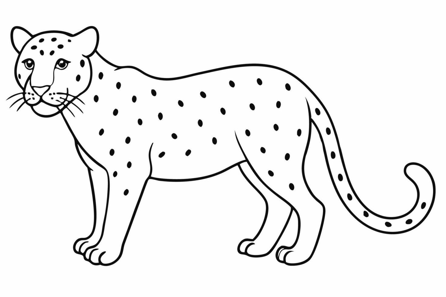 Funny Jaguar Illustration Cartoons, Clipart And Line Art Design on White Background, Funny Jaguar illustration in cartoons, clipart, and line art design on a white background vector