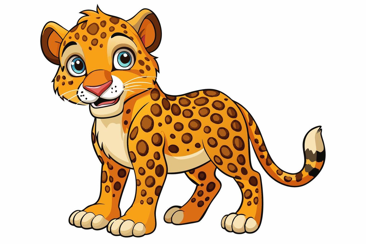Funny Jaguar Illustration Cartoons, Clipart And Line Art Design on White Background, Funny Jaguar illustration in cartoons, clipart, and line art design on a white background vector