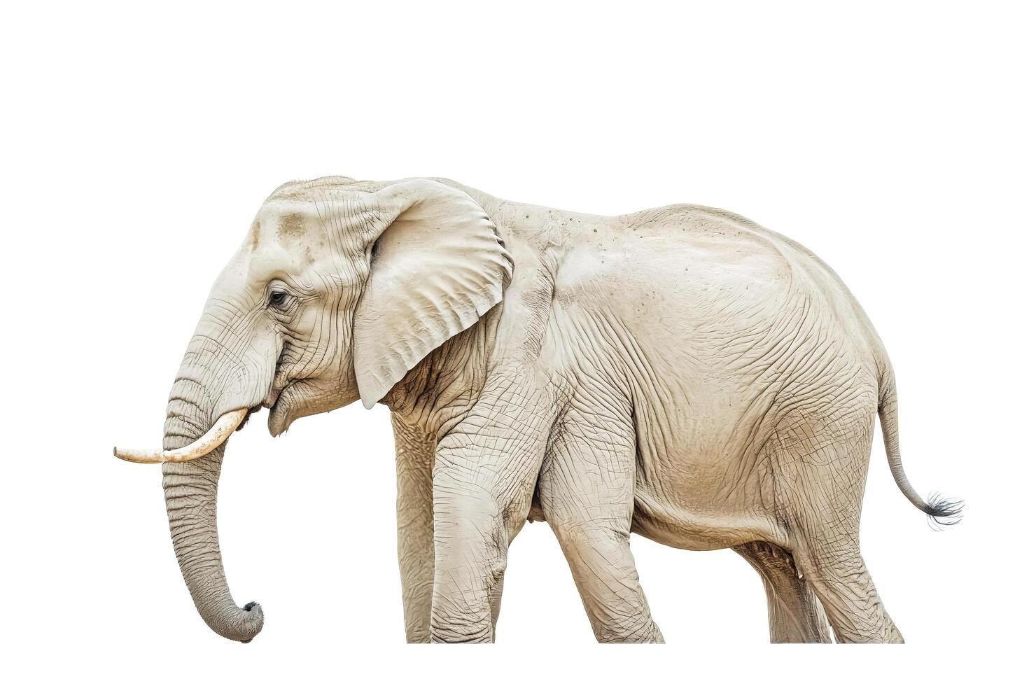 African Elephant Isolated on White photo