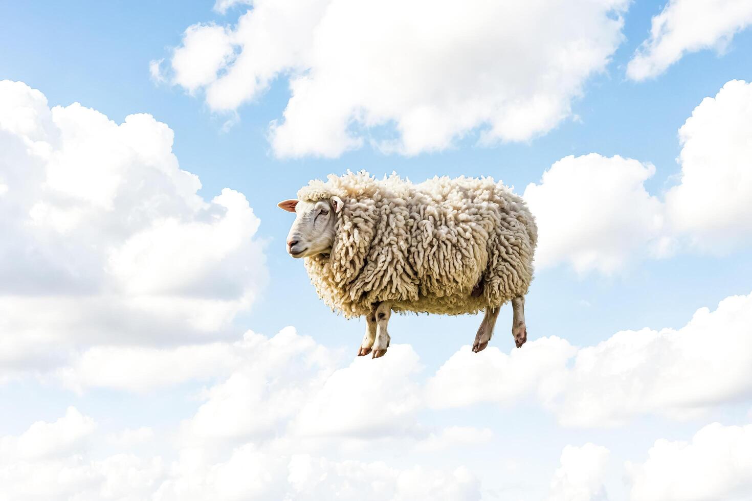 Sheep Flying In The Clouds photo
