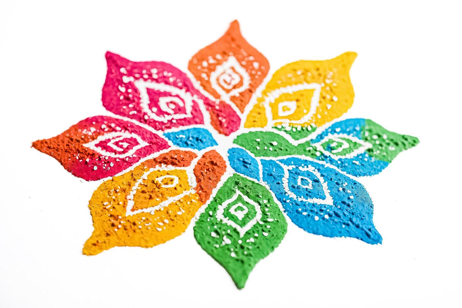 Colorful Mandala Design with White Lines photo