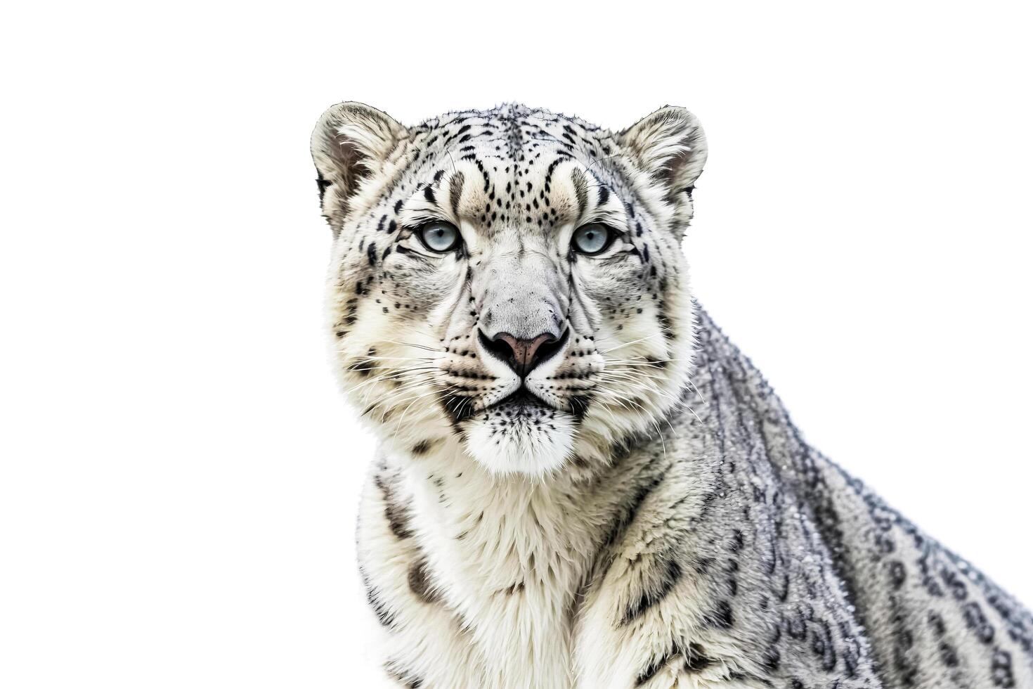 Close up of a snow leopard's face photo