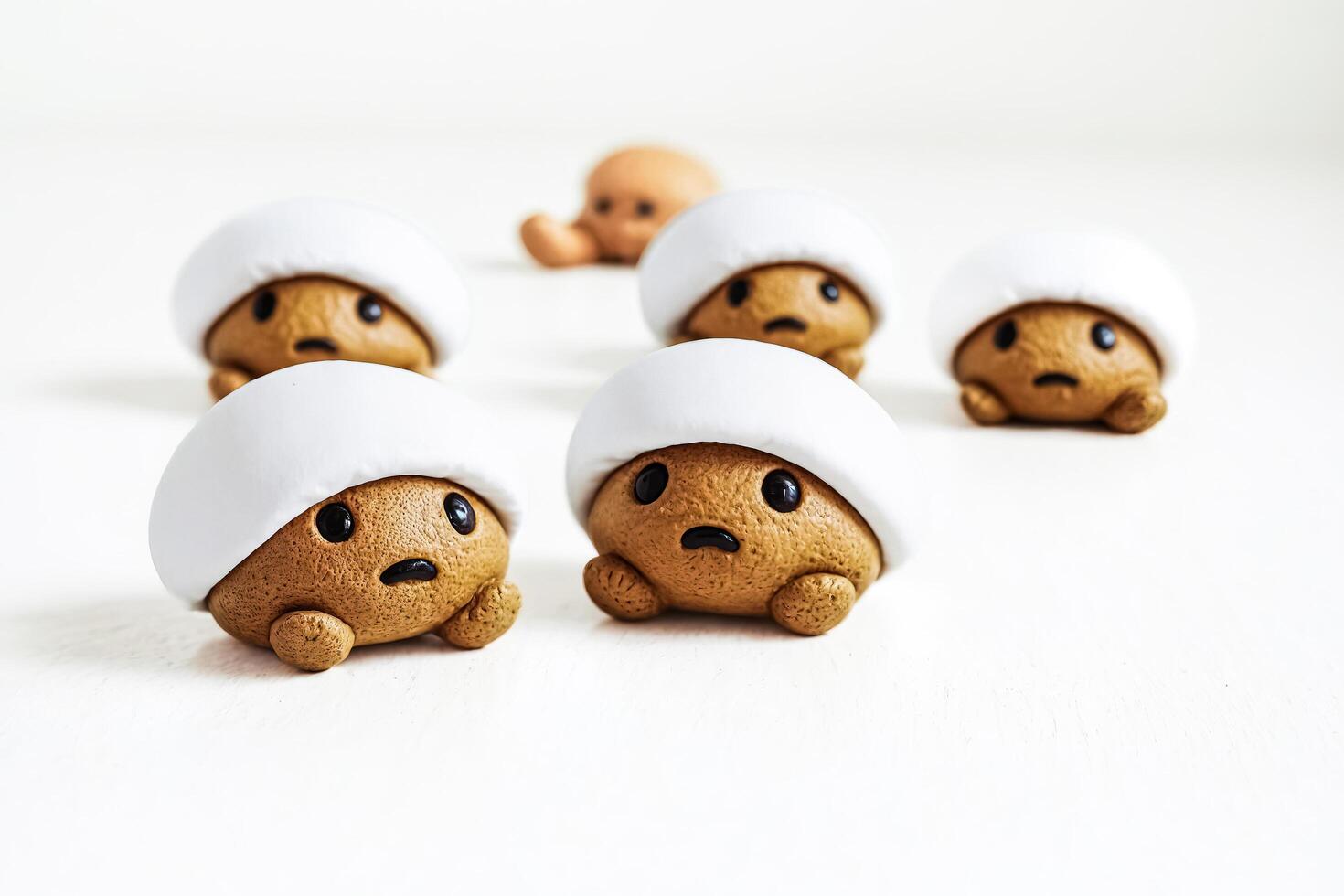 Clay Figurines of Characters with Sad Expressions photo