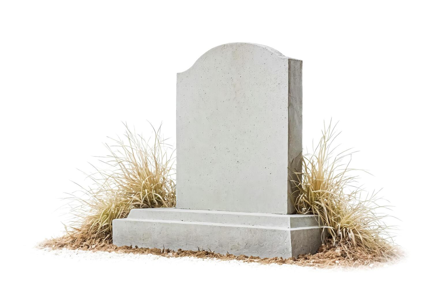 Blank Gravestone with Grass photo