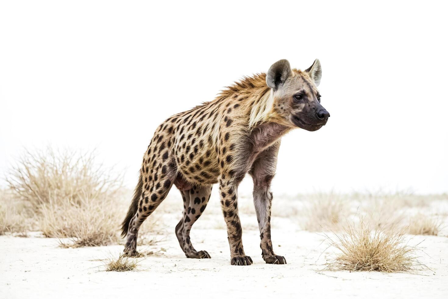 Spotted Hyena Standing in the Desert photo