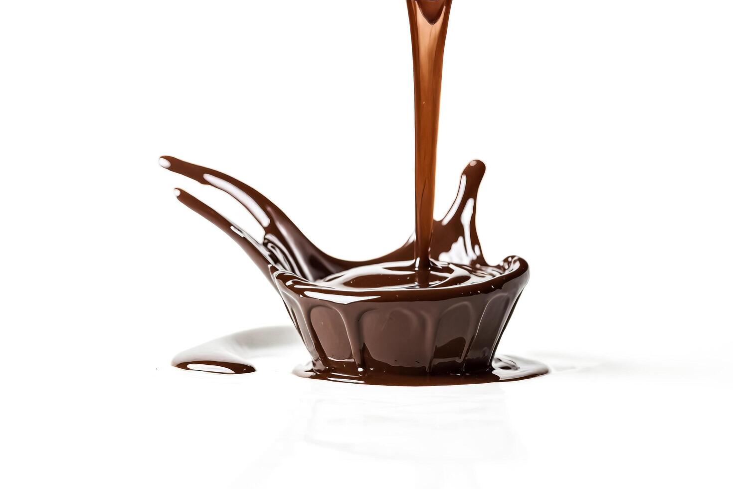 Chocolate Pouring Into A Mold photo