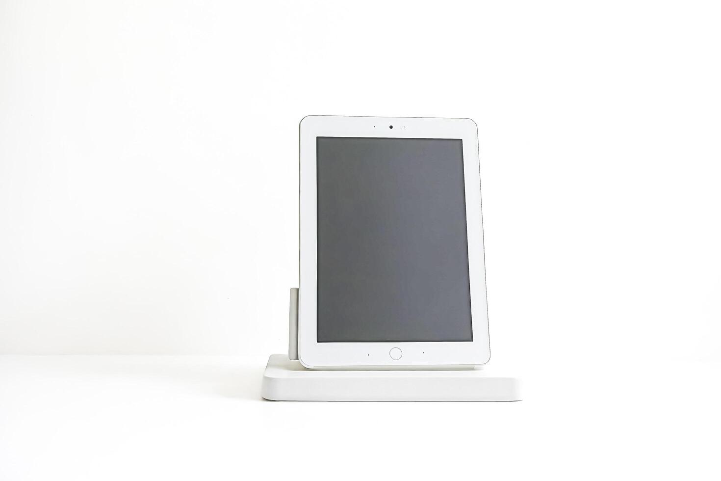 White Tablet on Stand photo