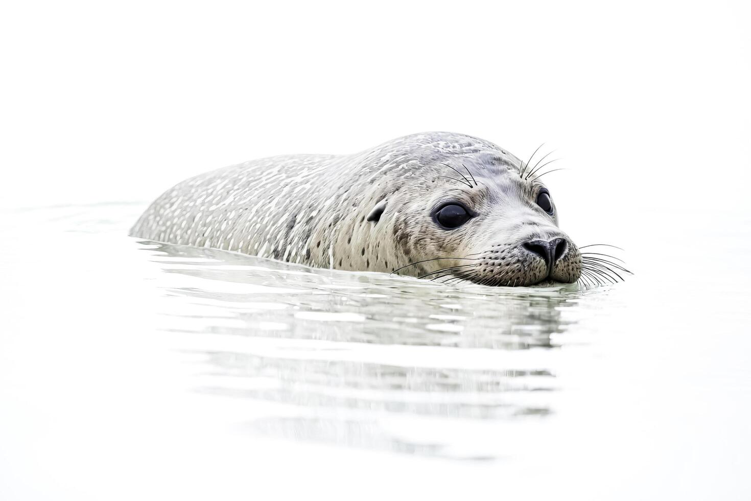 Close-up of a Seal's Face Emerging from the Water photo