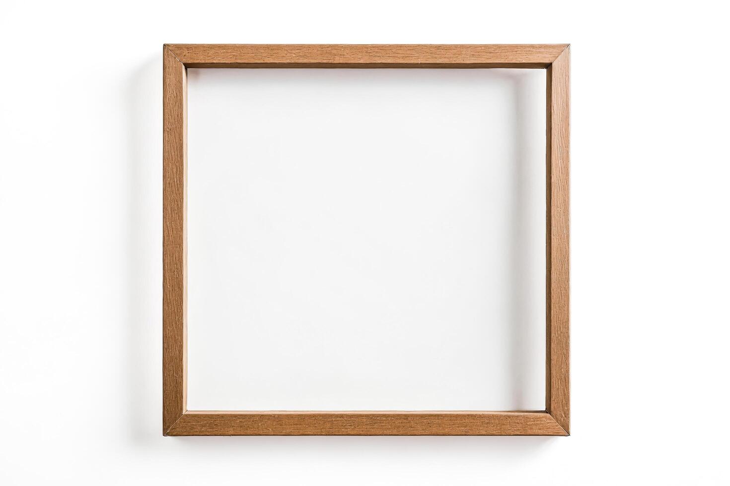 Wooden Picture Frame on White Background photo
