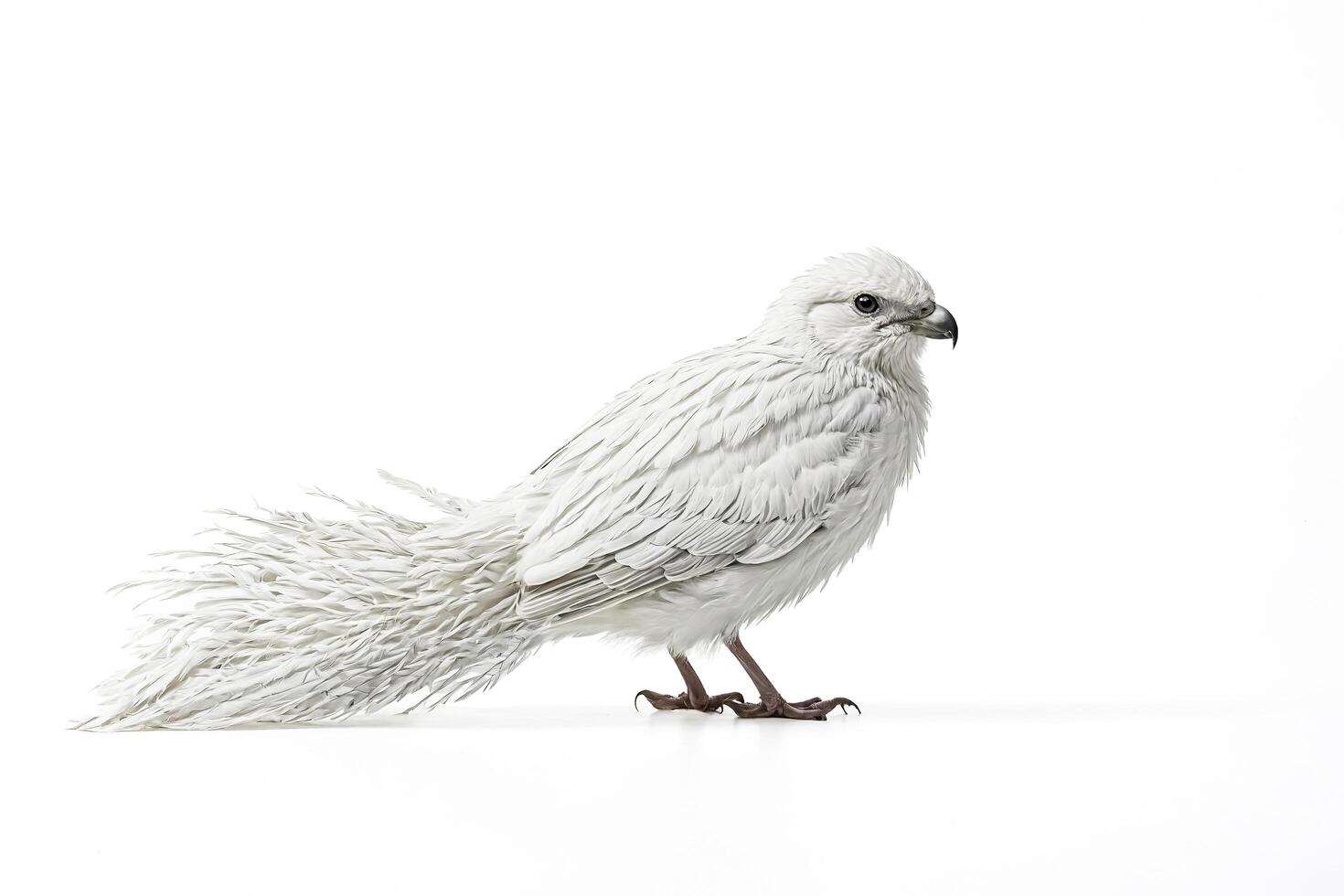 White Bird with Long Tail Feathers photo