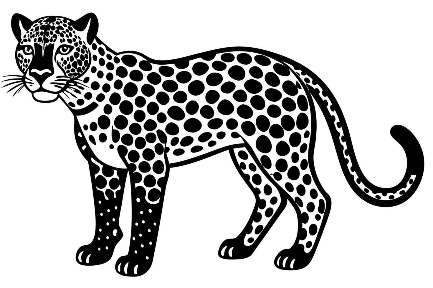 Funny Jaguar Illustration Cartoons, Clipart And Line Art Design on White Background, Funny Jaguar illustration in cartoons, clipart, and line art design on a white background vector