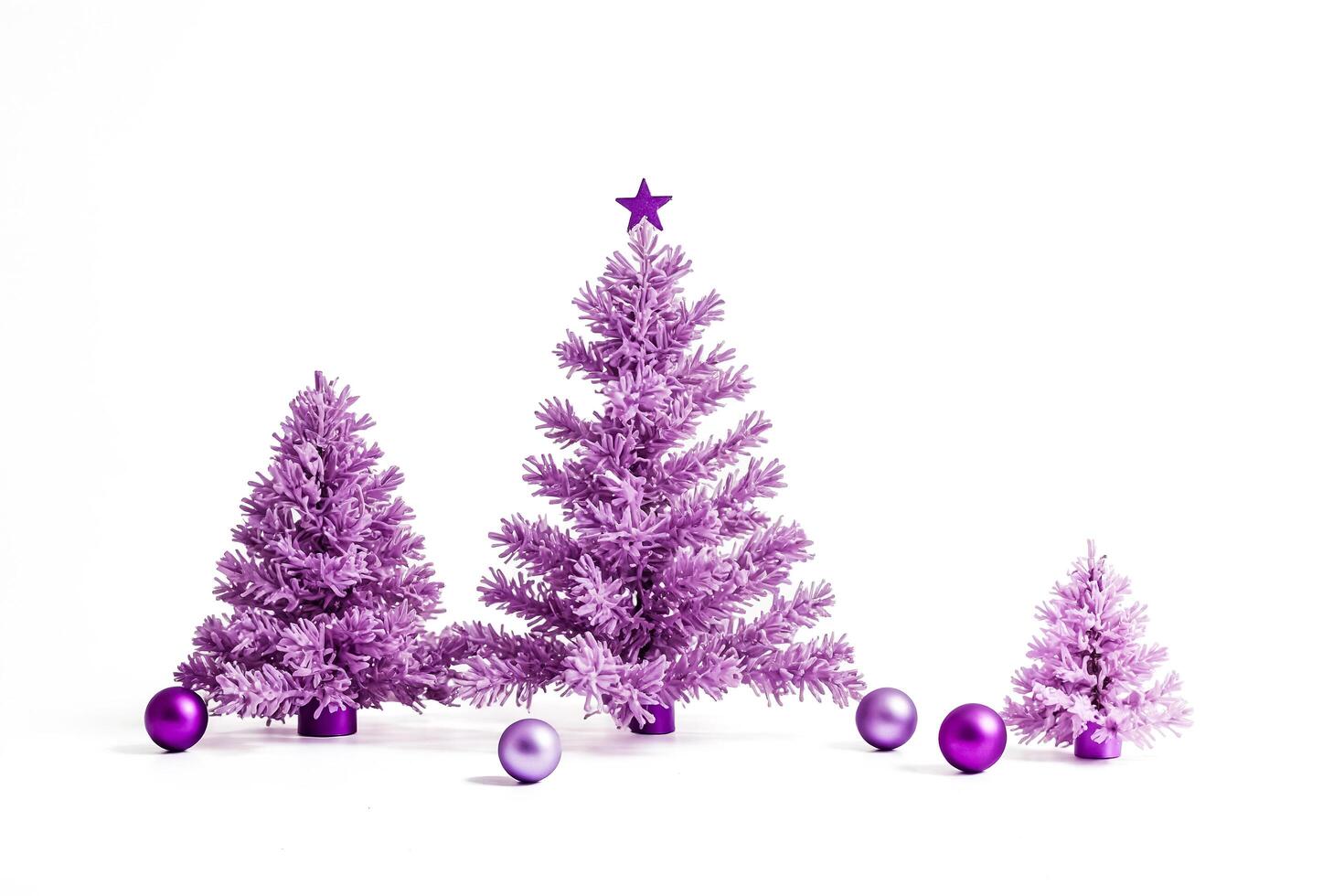 Purple Christmas Trees photo