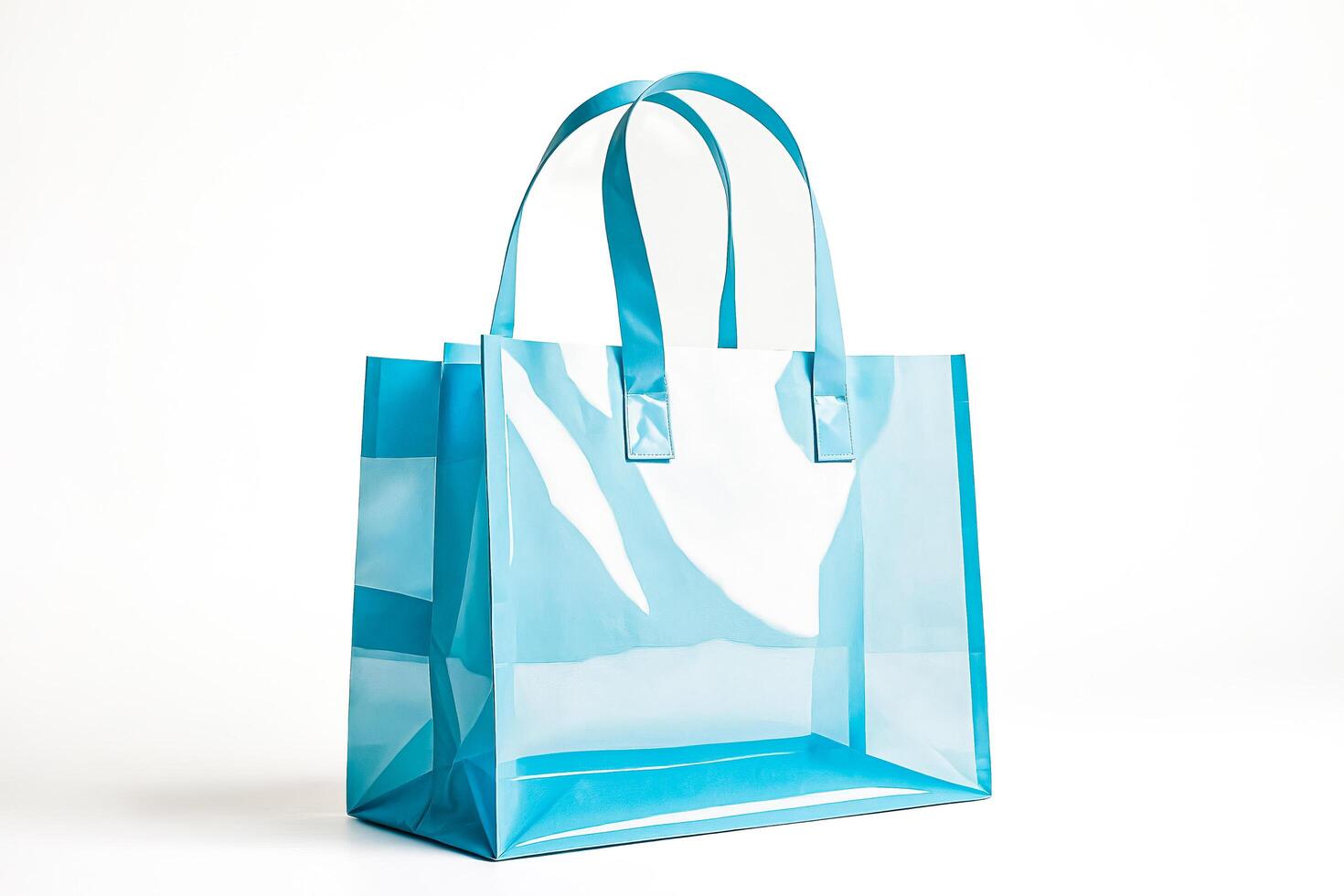 Blue Plastic Tote Bag photo