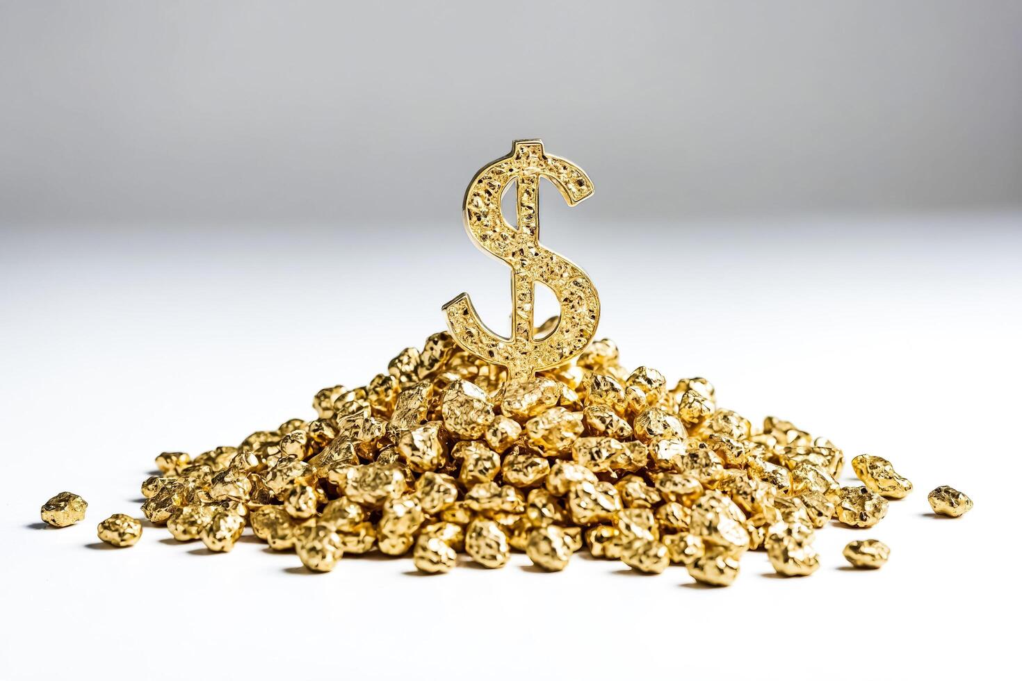 Gold Nuggets and Dollar Sign photo