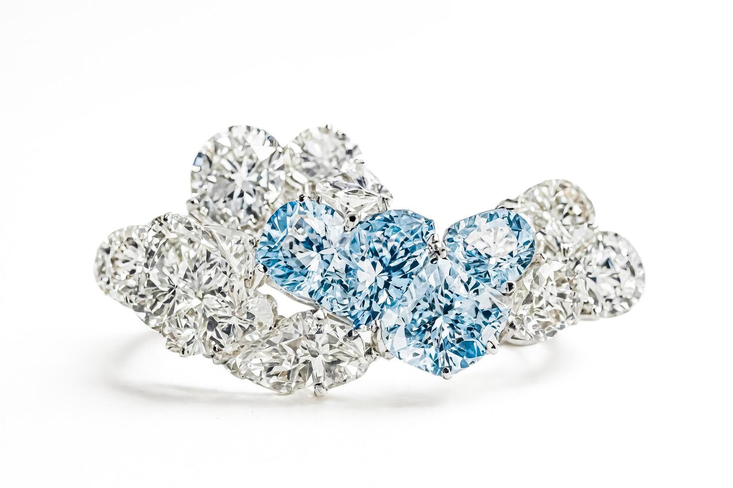 Blue Topaz and Diamond Ring photo