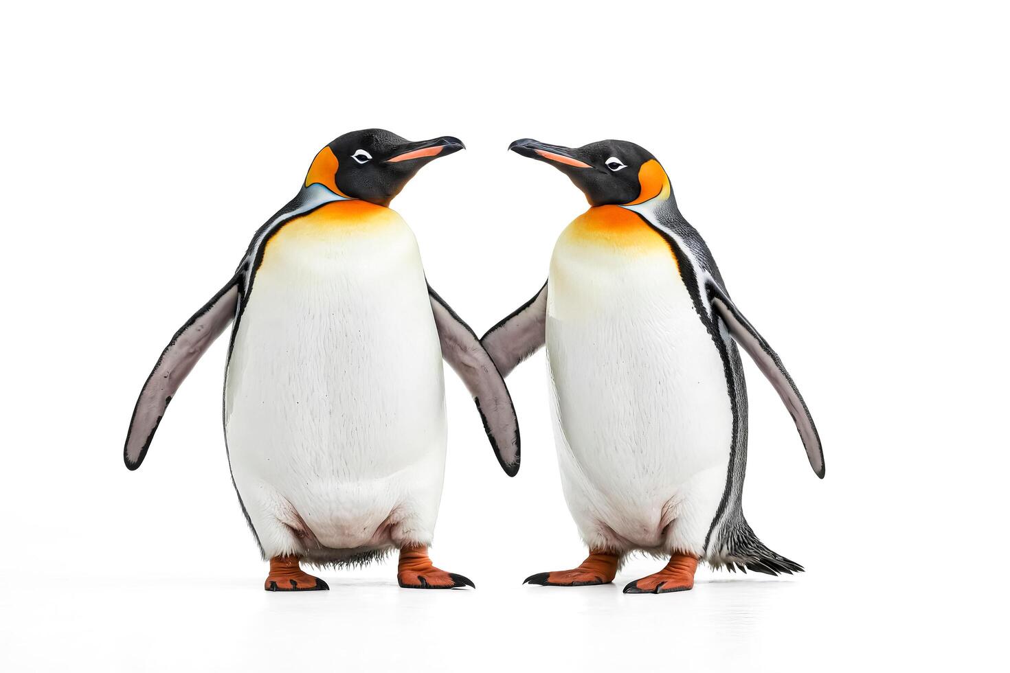 Two King Penguins Facing Each Other photo