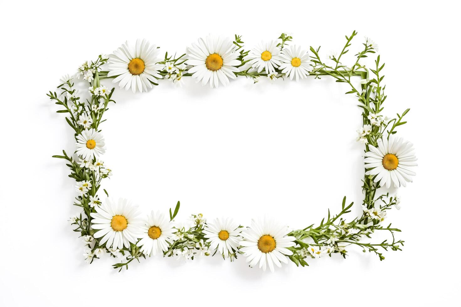 White Daisy Flower Frame photo