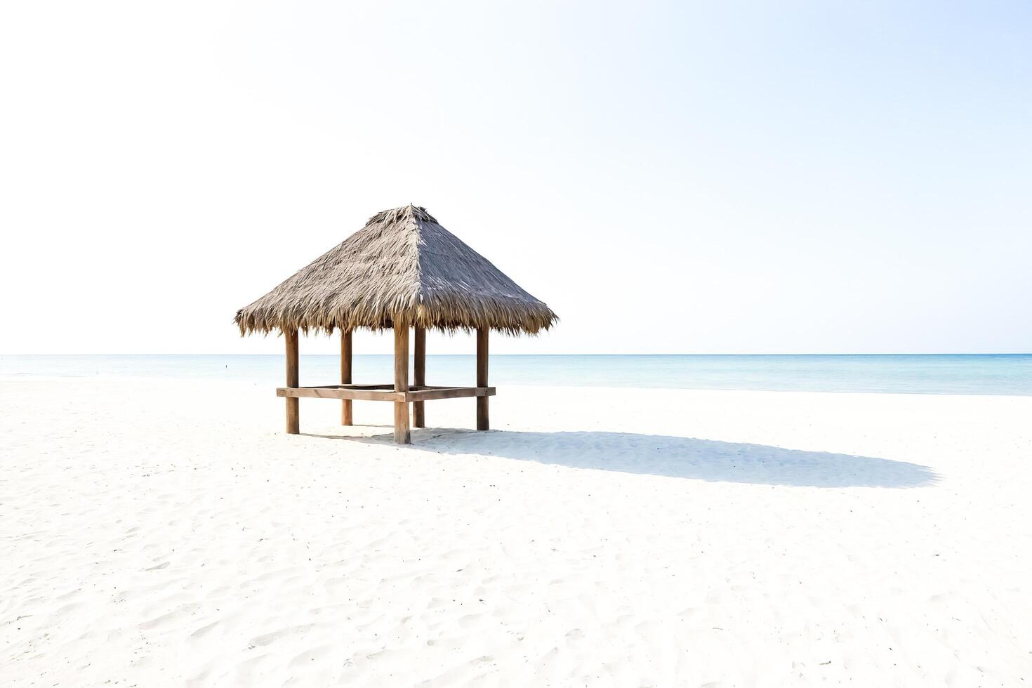 Solitary Beach Hut on a Pristine Shore photo