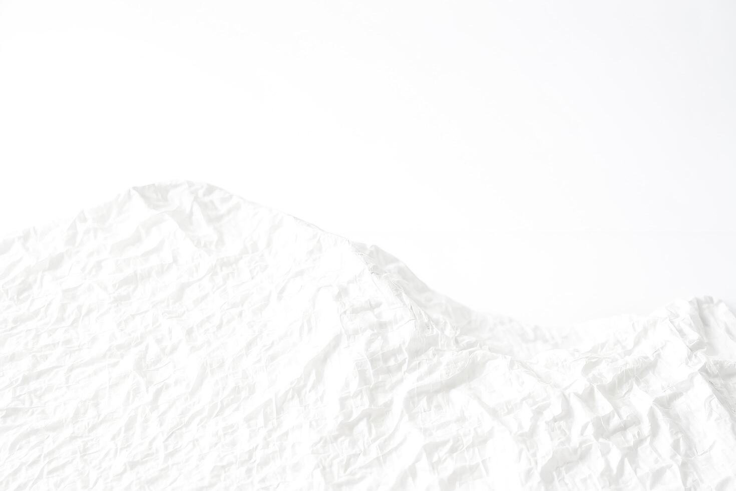 Abstract Crumpled White Fabric Texture Background photo