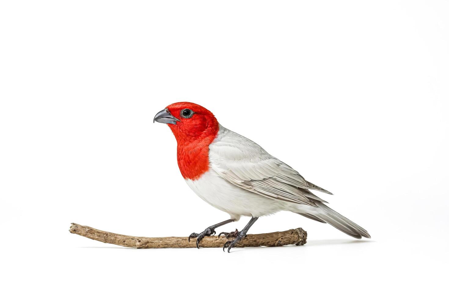 Red-capped Parrotfinch perching on a twig photo